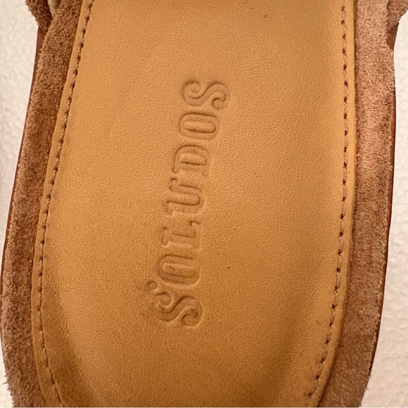 Soludos Tan Suede Venetian Mules Dize 9 - Picture 10 of 12